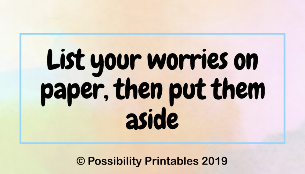 5. De-stress - Actively let off steam, lighten your expectations (and maybe your schedule), and find time to relax your body. Take a nap, take a bath, take a walk, unplug for a bit.